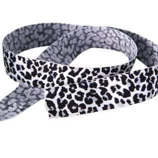 Gummiband  - 40mm - Leo -schwarz weiß