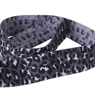 Gummiband  - 40mm - Leo - grau