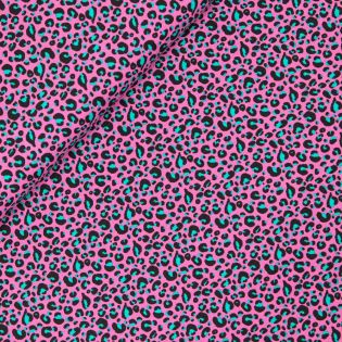 Baumwolljersey - Wild Leo - pink