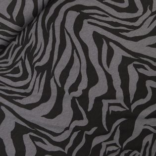 Viskosejersey - Zebra - grau schwarz