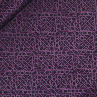 Sweatshirt - geometrische Rauten - fuchsia