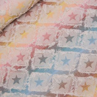 Baumwoll - Jacquard - Rainbow Stars