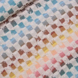 Baumwoll - Jacquard - Rainbow Squares