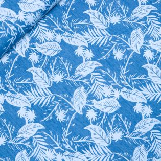 Jeans - leicht - Blätter - blau