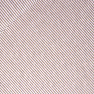 Polyester - Leinenoptik  - schmale Streifen - beige - weiß