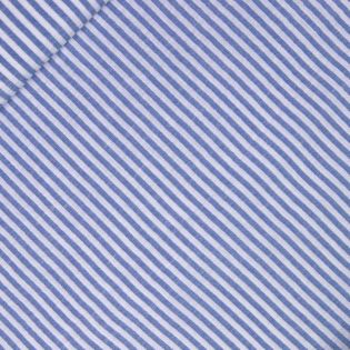 Polyester - Leinenoptik  - Streifen - hellblau - weiß
