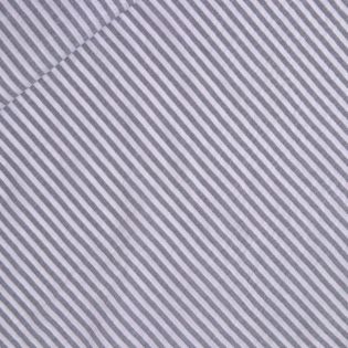 Polyester - Leinenoptik  -Streifen -  grau - weiß 
