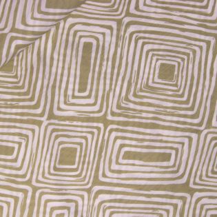 Viskose - kunstvolles Pinselmuster  - beige - 
