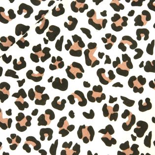 Baumwoll - Musselin - Leo - beige