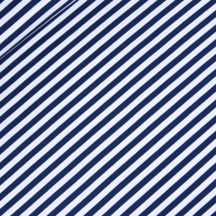 French Terry - Sommersweat - Blockstreifen - marine - weiss