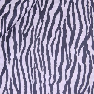 Baumwolle - Satin - Zebra - flieder - schwarz