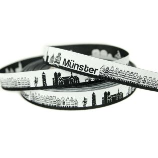 Webband - Skyline Münster - schwarz/weiß
