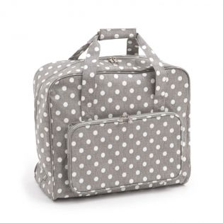 Nähtasche - Nähmaschinentasche - Punkte - grau