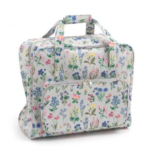 Nähtasche Nähmaschinentasche Blumen grau
