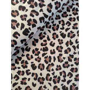 Baumwoll - Musselin - Leo - beige