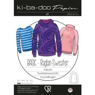 Schnittmuster - ki - ba - doo - Basic - Raglan Sweater - Kids