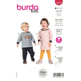 Schnittmuster - burda style - Shirt und Kleid mit Rundhalsausschnitt und Bündchen - 9273