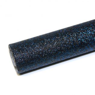 Deko - Glitzerstoff - Zuschnitt - 68 x 45 cm - schwarz-blau
