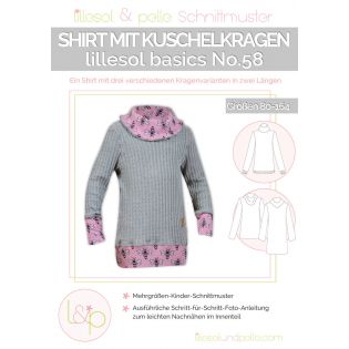 Schnittmuster - Lillesol & Pelle - Basics No.58 - Shirt mit Kuschelkragen