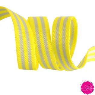 Tula Pink - Gurtband - Neongelb -Grau