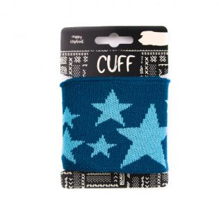 Strickbündchen - Cuff - Stern - petrol-mint