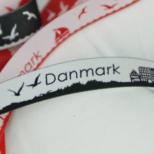 Webband - Skyline Danmark - schwarz/weiß