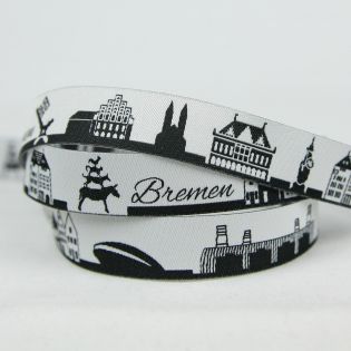 Webband - Skyline Bremen - schwarz/weiß
