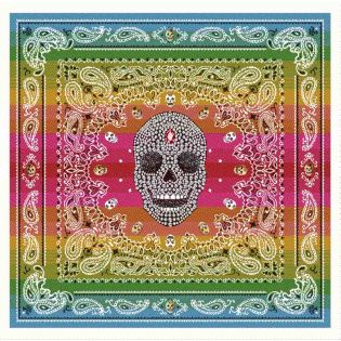 Jacquard Panel - Sculls - glitzer