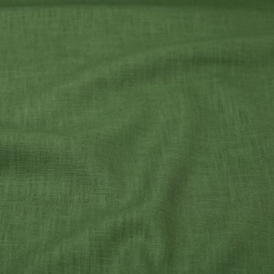 Reines Leinen - vorgewaschen - uni - moosgrün