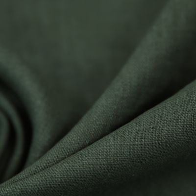 Reines Leinen - vorgewaschen - uni - tannengrün