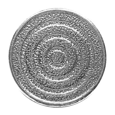 Ösenknopf - 20 mm - Kreise - silber