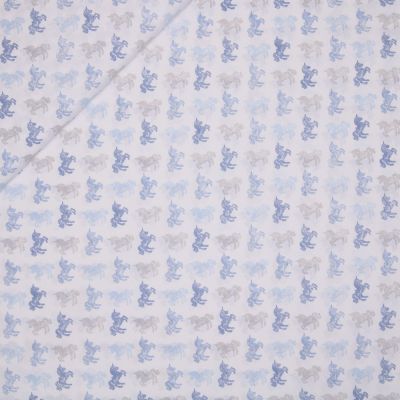 Baumwolle - Baby Boom - Einhörner - blau