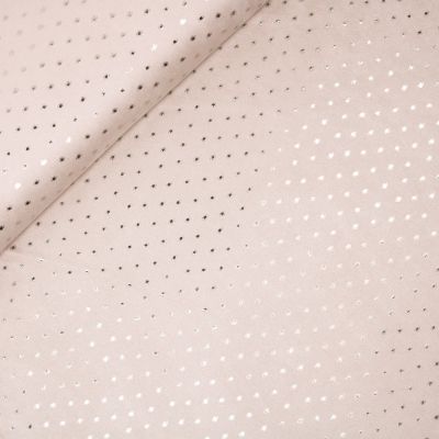 Wildlederimitat mit Glitzer - beige
