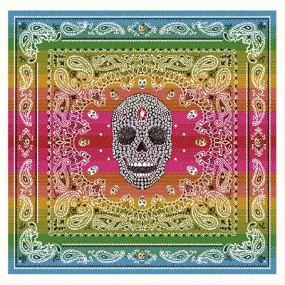 Jacquard Panel - Sculls - glitzer