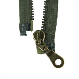 Reißverschluss Opti - M60-antik-gold - 80cm - Moselschieber - Teilbar