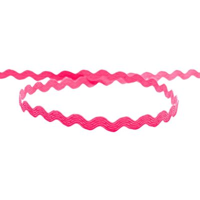 Zackenlitze - 9 mm - uni - neon - pink