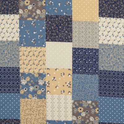 Baumwolle - Patchworkdruck - blau