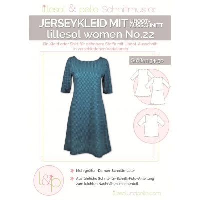 Schnittmuster - Lillesol & Pelle - Lillesol Women No. 22 - Jersey-Kleid mit Uboot-Ausschnitt