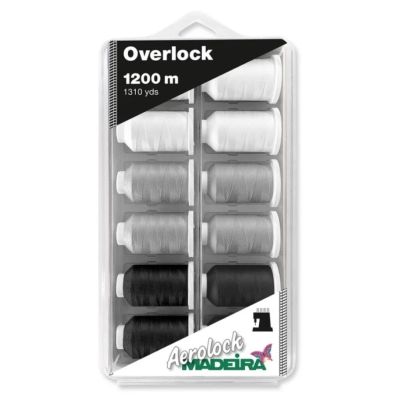 Madeira - Aeroflock - Overlockbox - schwarz-grau-weiss