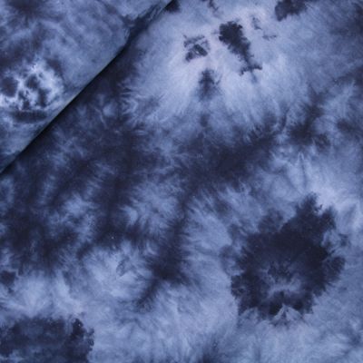 Baumwoll - Musselin - Batik - dunkelblau