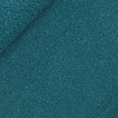Boucle - Jackenstoff - uni - petrol