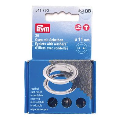 Prym - 20 Ösen mit Scheiben - Ø11 mm - Vario Creative Tool - silber