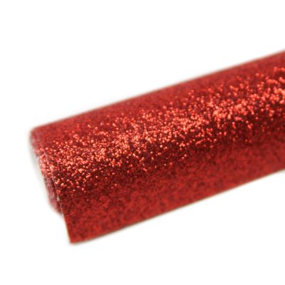 Deko - Glitzerstoff - Zuschnitt - 68 x 45 cm - rot