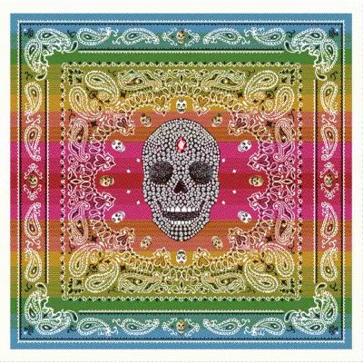 Jacquard Panel - Sculls - glitzer
